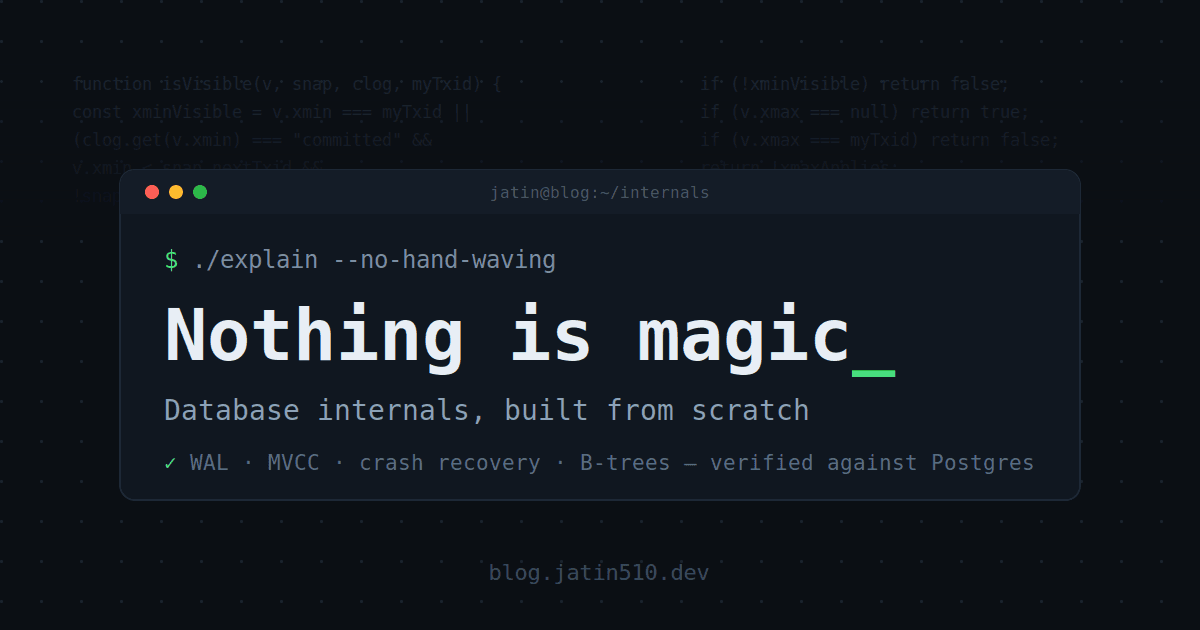 Nothing is magic